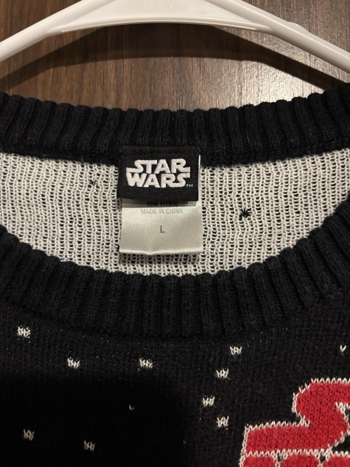 Star Wars Darth Vader Christmas Sweater Size Kids Youth L Pre-Owned
