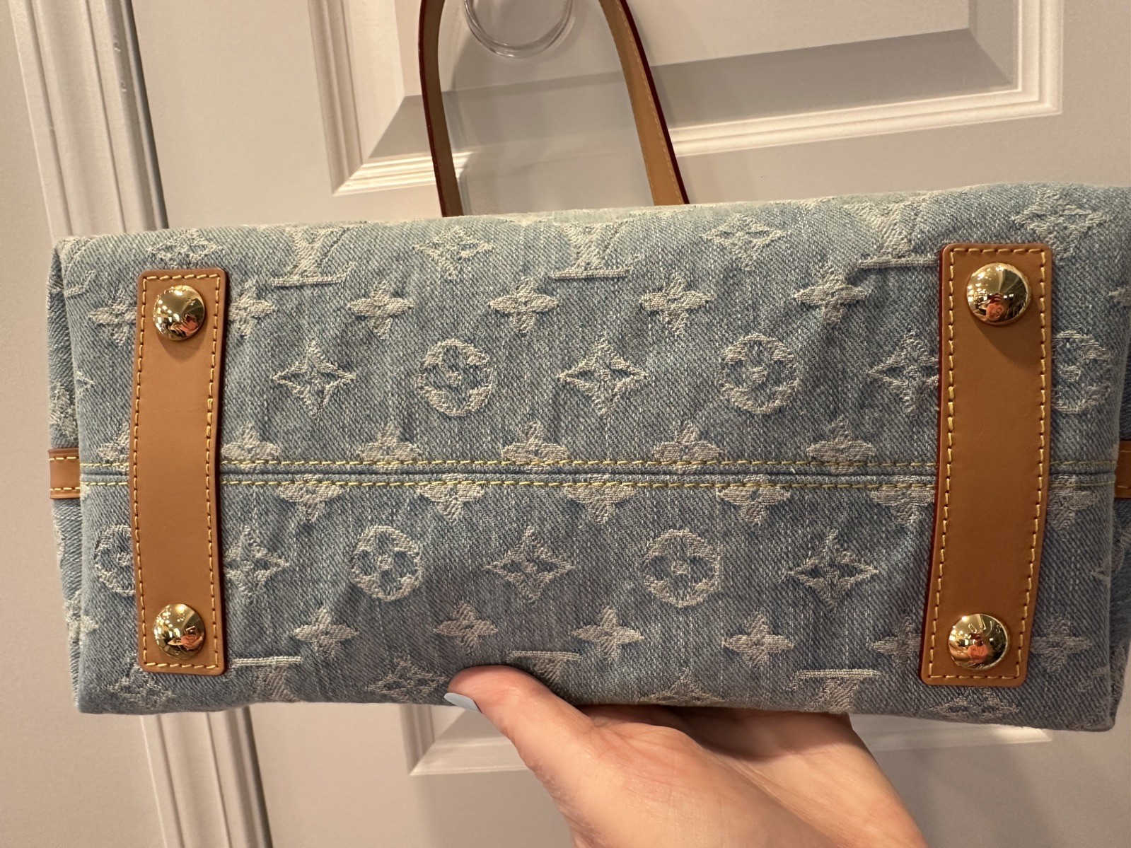 Louis Vuitton Monogram Denim CarryAll PM Sky Blue Limited Edition with Pochette
