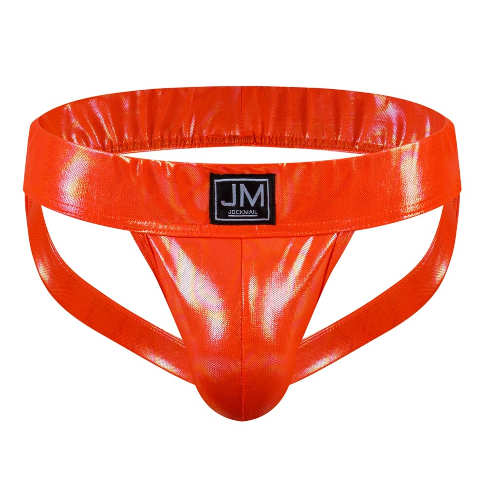 JOCKMAIL Men’s Soft PU Leather Sexy Briefs Jock Strap Sports Gay Pouch Underwear