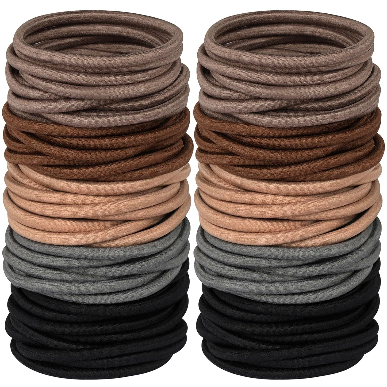 Multy-Colored Hair Ties, 120 PCS Large Elastic Bands, No Damage Ponytail Holders