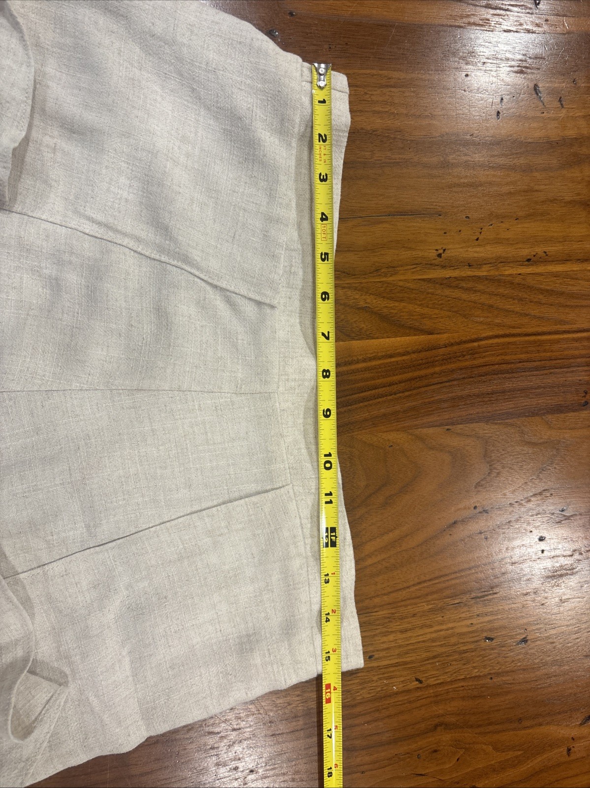 Juniper Blu wide leg Tulip wrapped pants Rayon/Linen Large Oatmeal