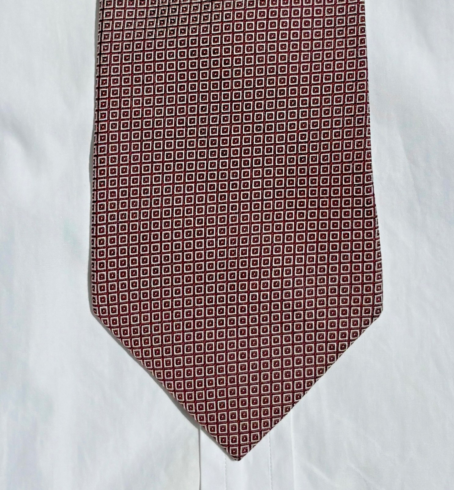 Ralph Lauren Purple Label Long Silk Tie – Violet Squares – England – $235.00