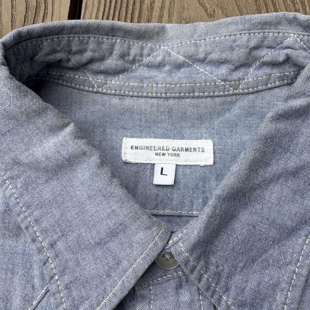 Engineered Garments Chambray Western Shirt Size L Japanese Designer F/S