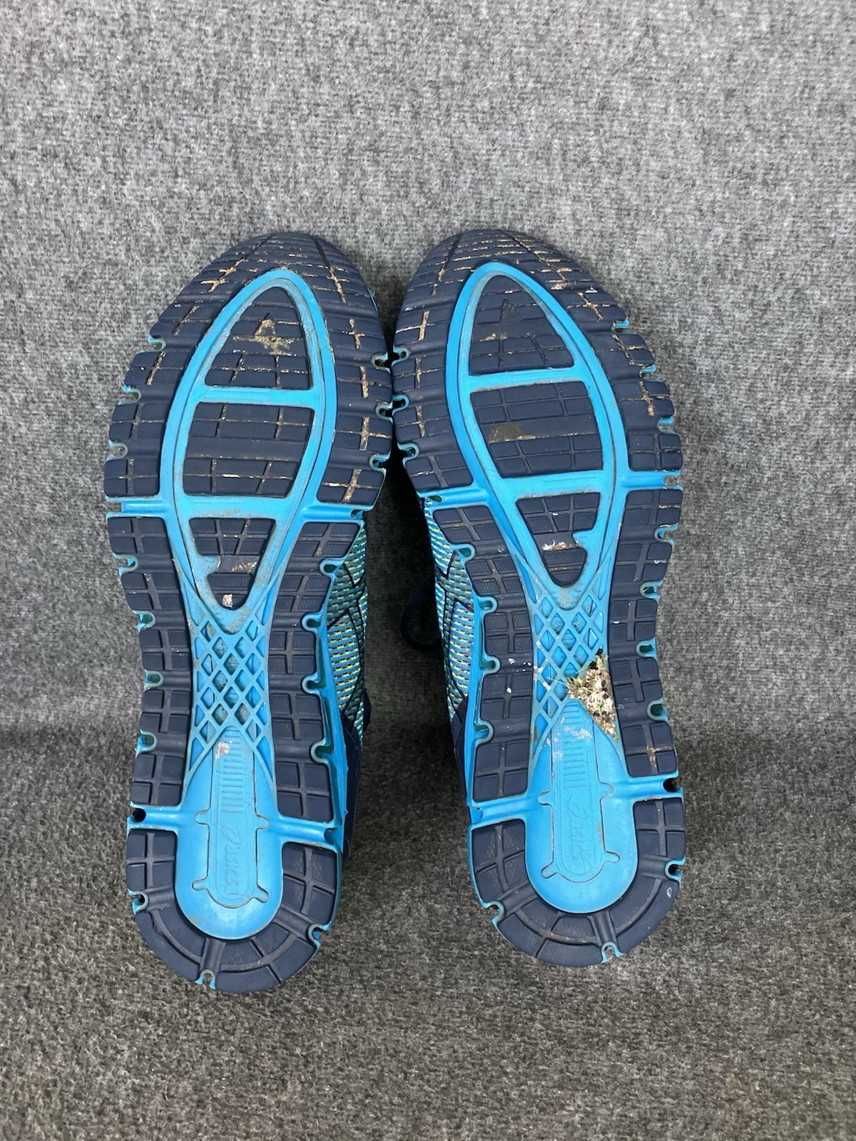 Asics Gel Quantum 360 Mens 13 Blue Yellow Running Shoes Sneakers 1021A134 ISSUES