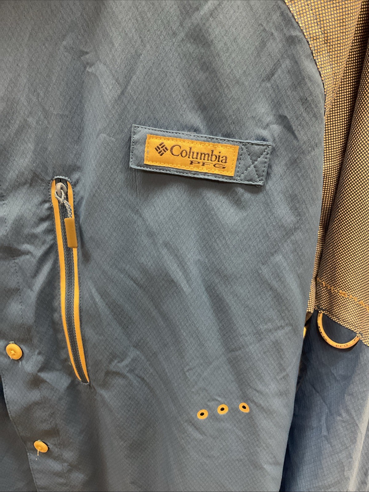 Columbia PFG Omni Freeze Zero Men’s Long Sleeve XL Button Up Zippered Pockets