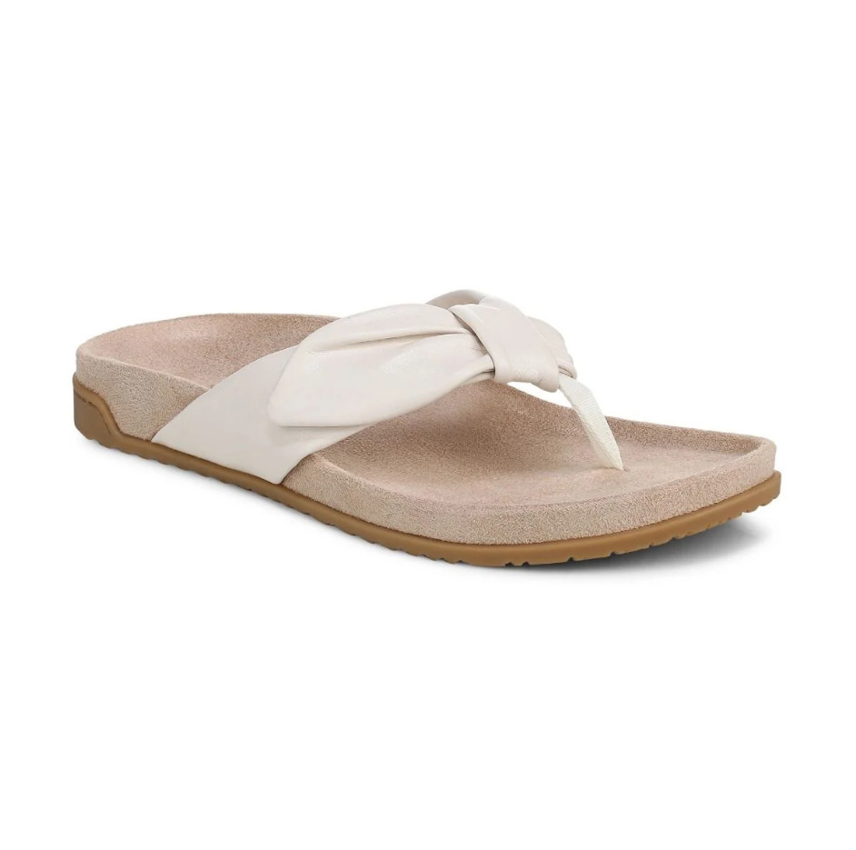 VIONIC Eva Toe Post Sandal, Sea Salt Leather