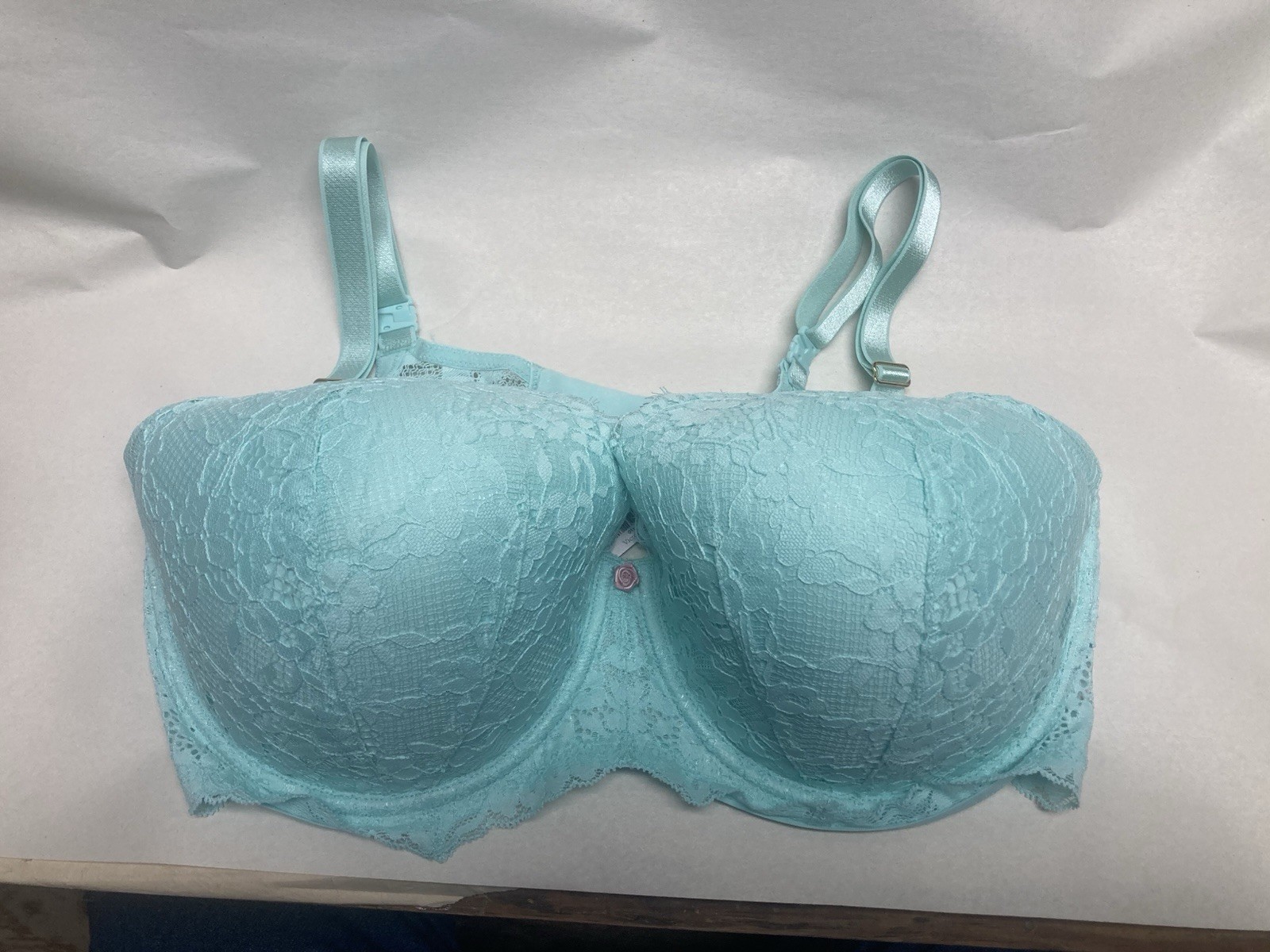 Victoria’s Secret Dream Angel Lightly Lined Bra Aqua Blue Size 38 DDD