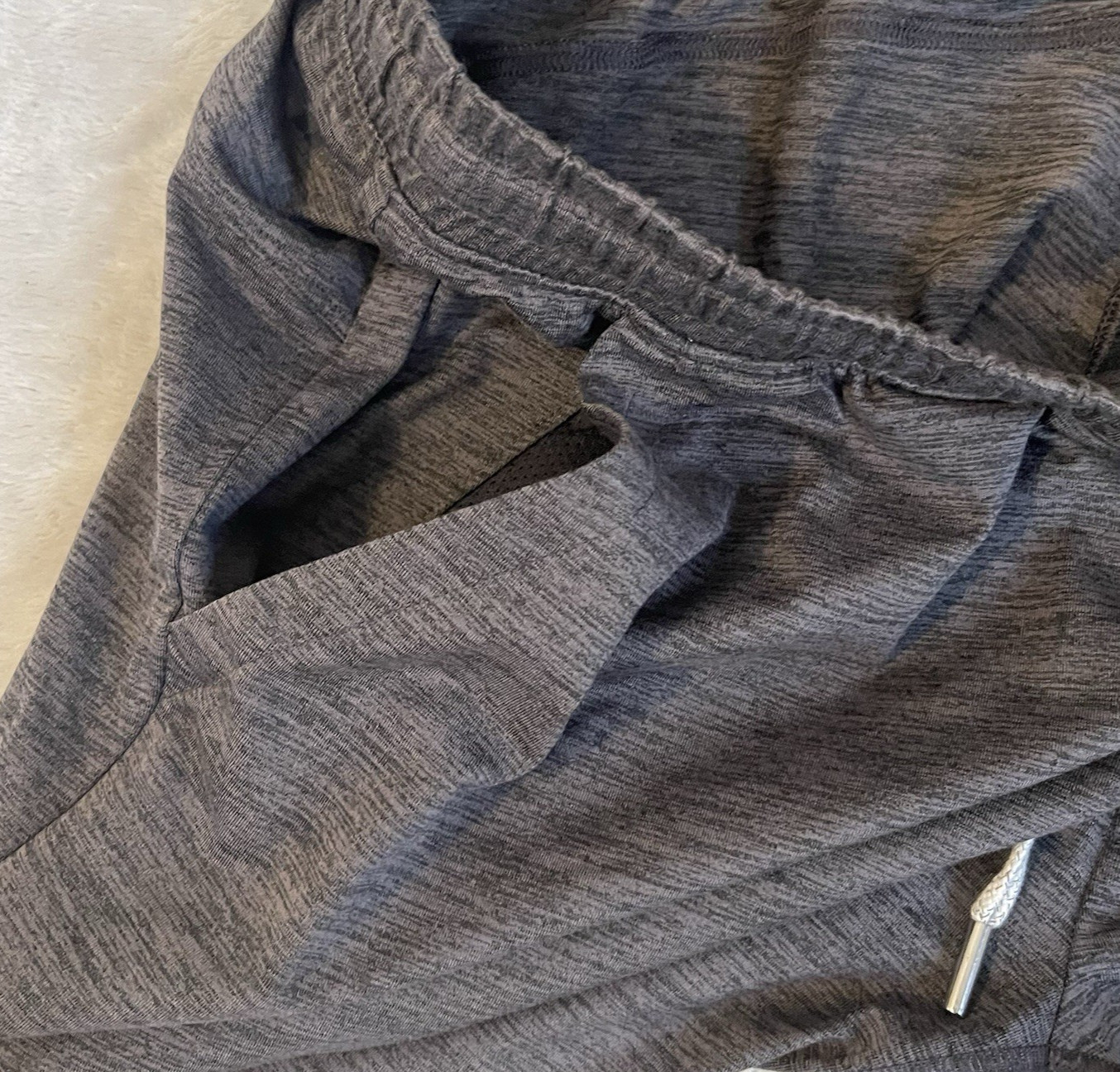 All In Motion Soft Stretch Shorts Men’s Gray Large Active Summer Wear Soft Comfy