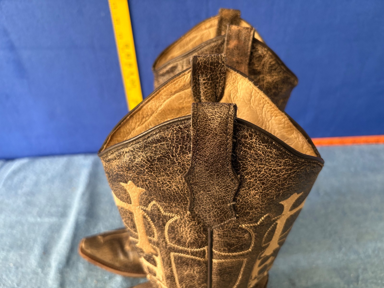 Circle G L5038 Leather Western Embroidered Cross Snip Toe Boots Women’s 7M