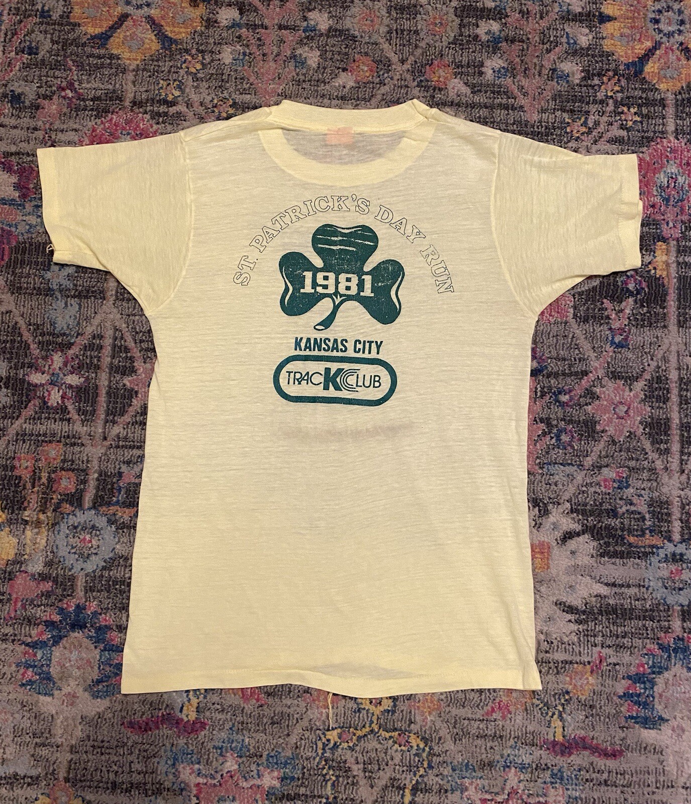 Vintage 80s (Miller) Lite A Fine Pilsner St Paddys Run T Shirt Single Stitch L