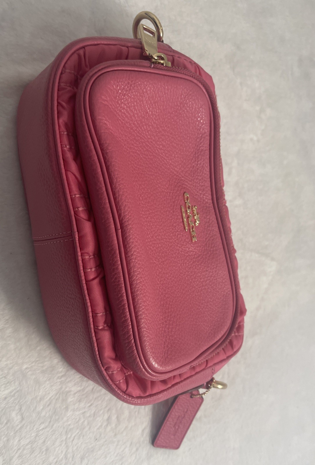Coach Crossbody With Quilting – Pink – In Good Condition Without Strap