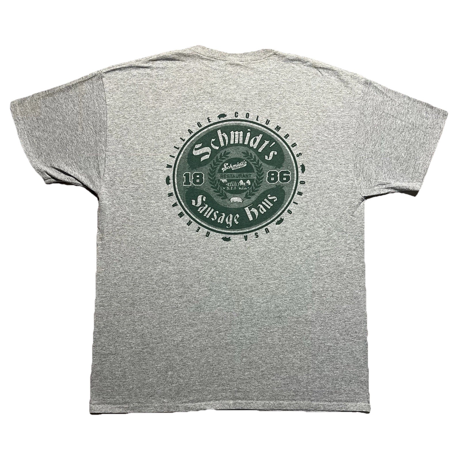 Bier = Beer Funny German T Shirt Schmidt’s Sausage Haus XL