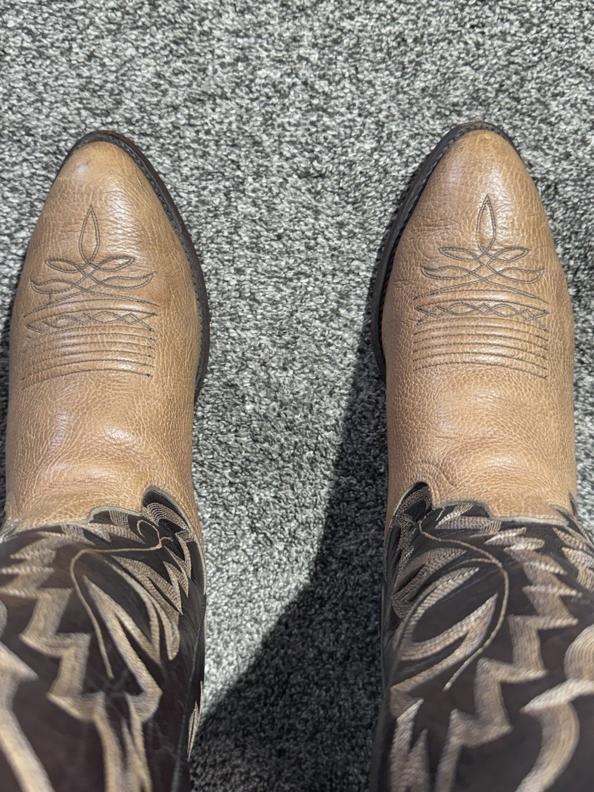 Dan Post Vintage Cowboy Boots Men’s Size 8 EW Calfskin Made in USA