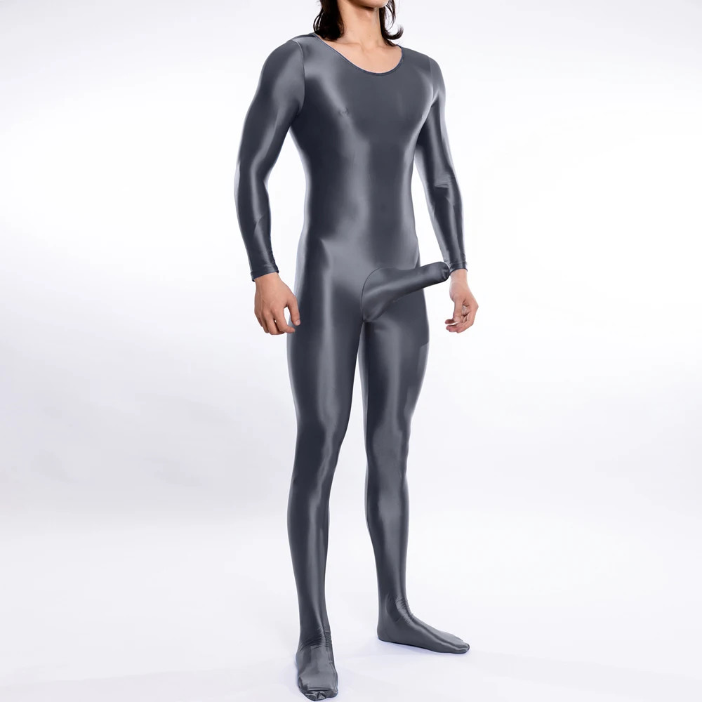 Bodysuit Shiny Oil Glossy Body Stocking Sheath Tights Night Club Wear Jumpsuits