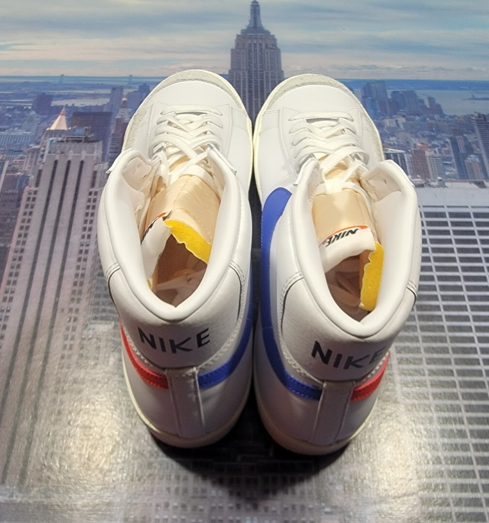 Nike Blazer Mid ’77 Vintage White/Habanero Red-Blue Mens Size 14 BQ6806 117 New