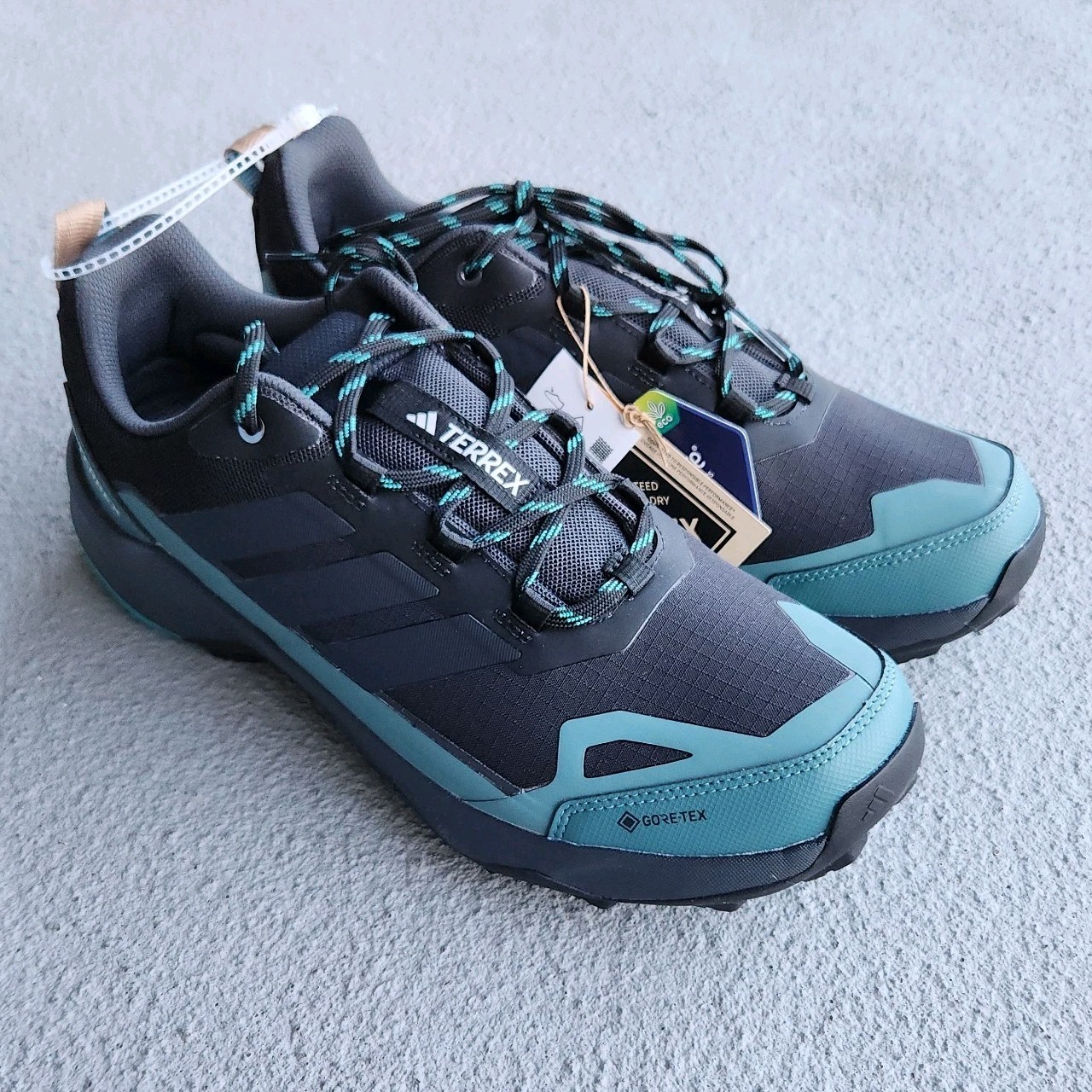 ADIDAS Terrex Skychaser AX5 Gore-tex Hiking Shoes Mens 11 US Blue Green JQ2209