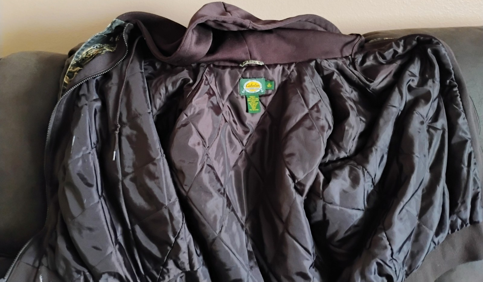 Cabela’s Camo Jacket Mens XL Seclusion 3D Hooded Thinsulate Bomber Hunting