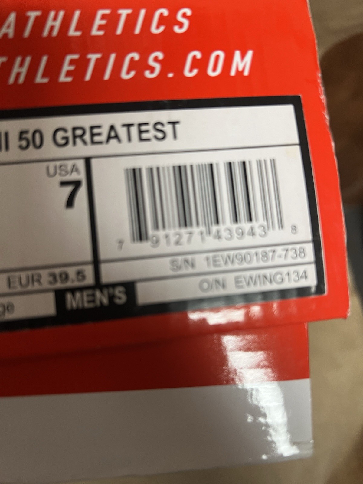 PATRICK EWING ATHLETICS 33 HI White/Blue/Orange 1EW90187-738 Men’s Size 7