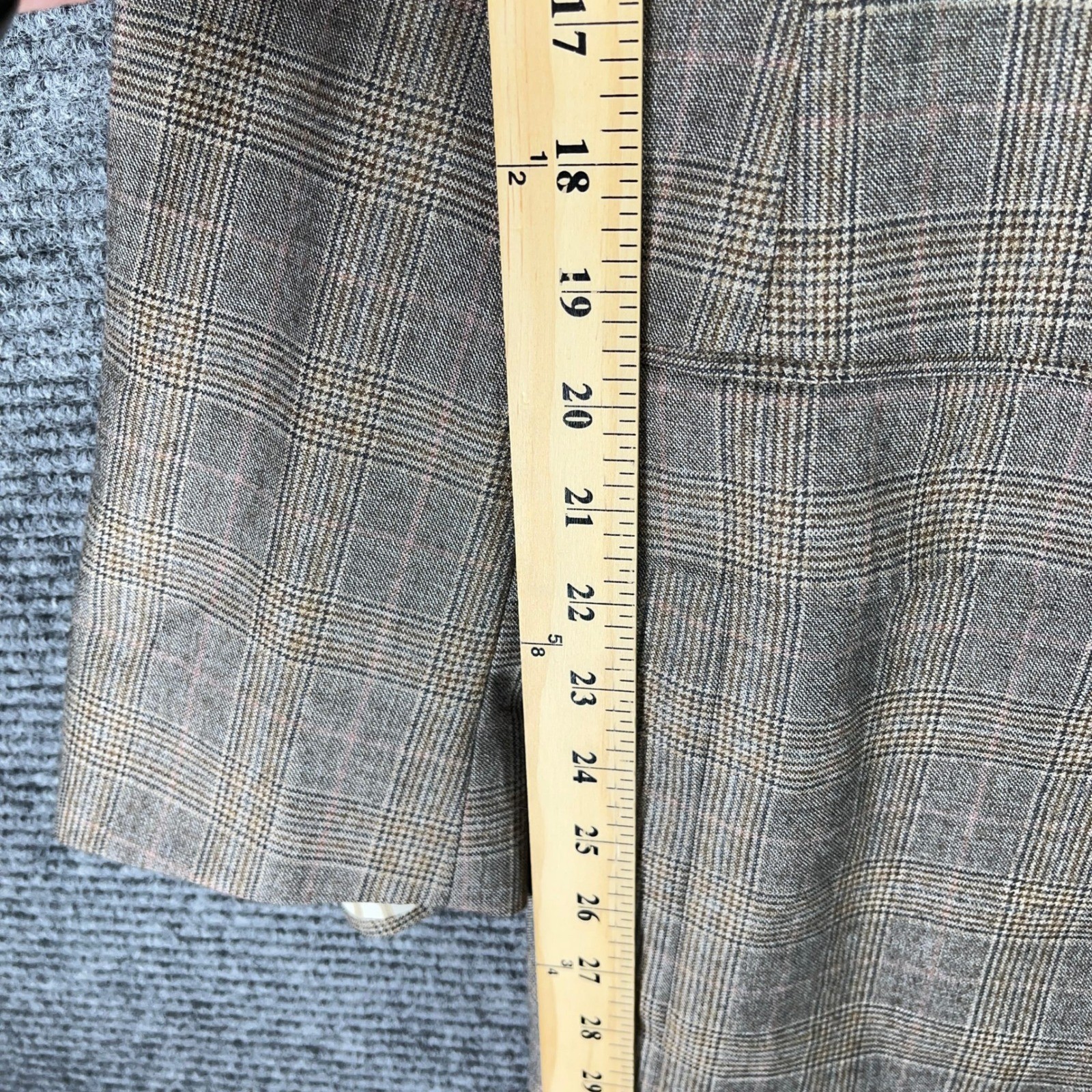Samuelsohn Sport Coat Blazer 52L E.Thomas Wool Cashmere Glen Plaid Suit Jacket