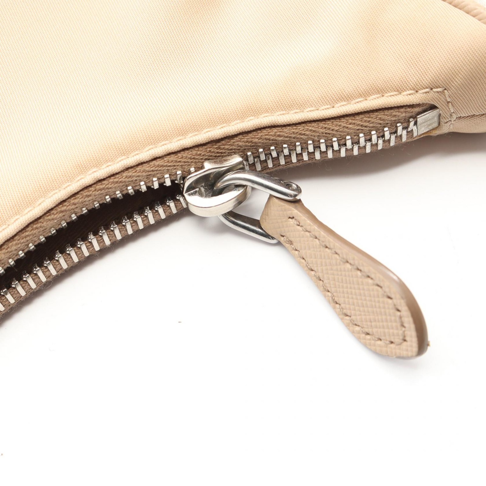 PRADA Re-Edition 2005 Shoulder Bag 1BH204 Nylon Saffiano leather Beige Used