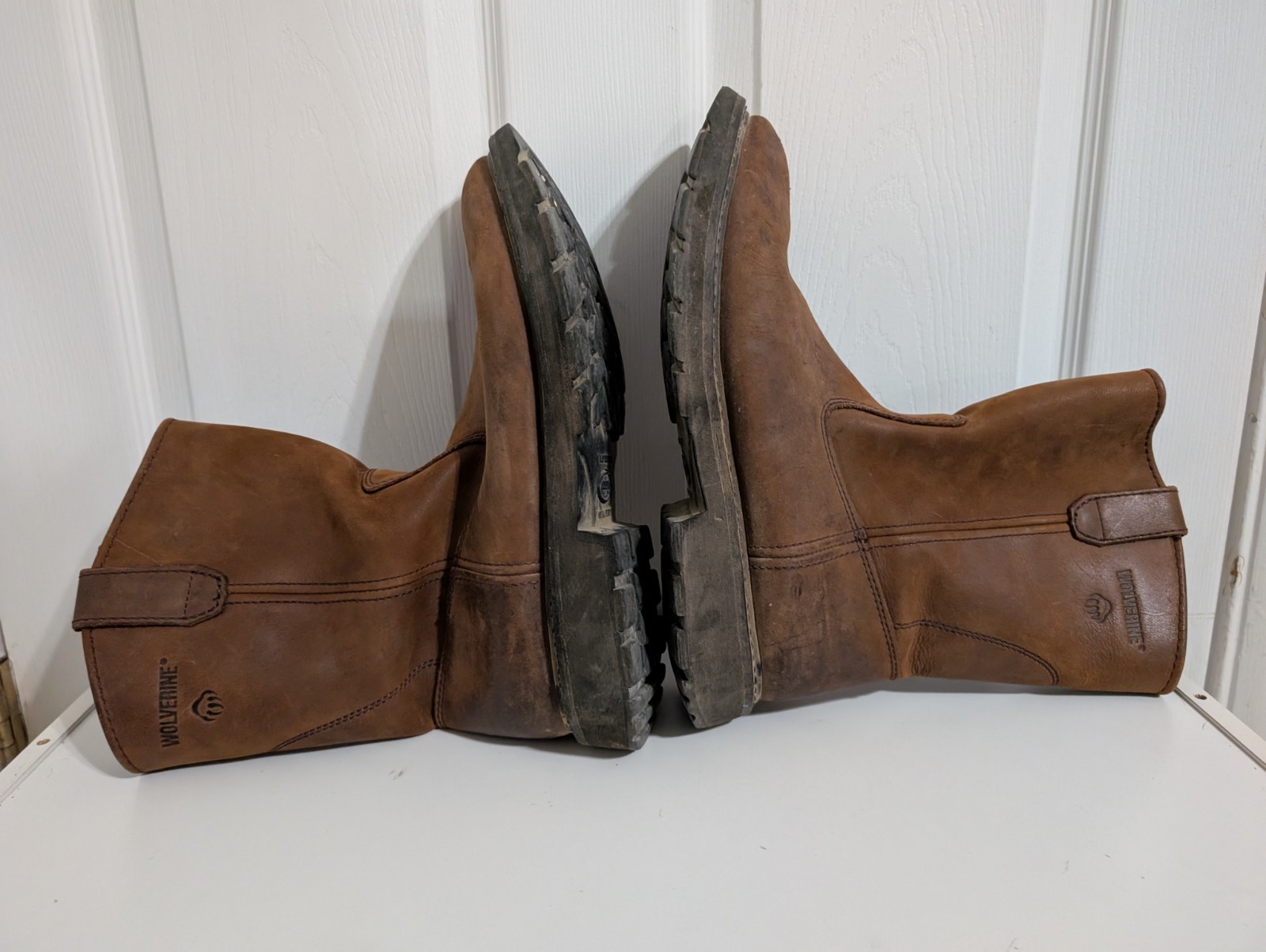 Wolverine Mens Boots Brown Wellington Leather Waterproof Size 12 EW Extra Wide