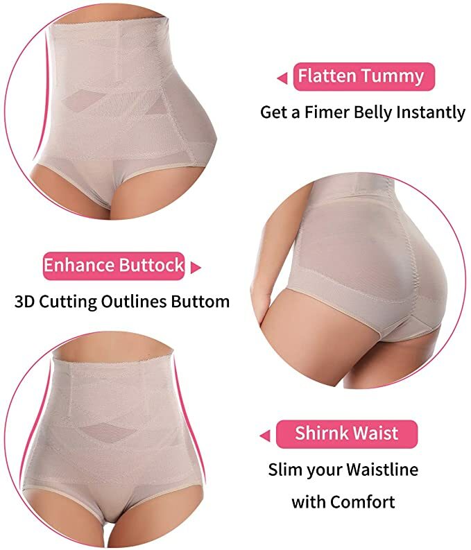 Women Slim Tummy Control High Waist Shaper Magic Shorts Girdle Shapewear Panties