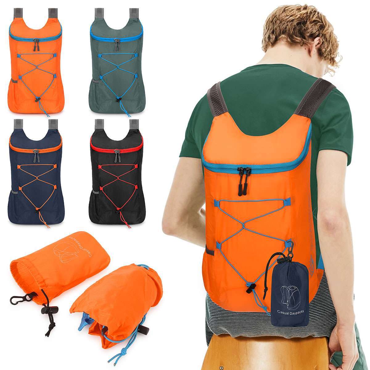 Light Foldable Waterproof Outdoor Sports Backpack Camping Hiking Travel Gym Bag