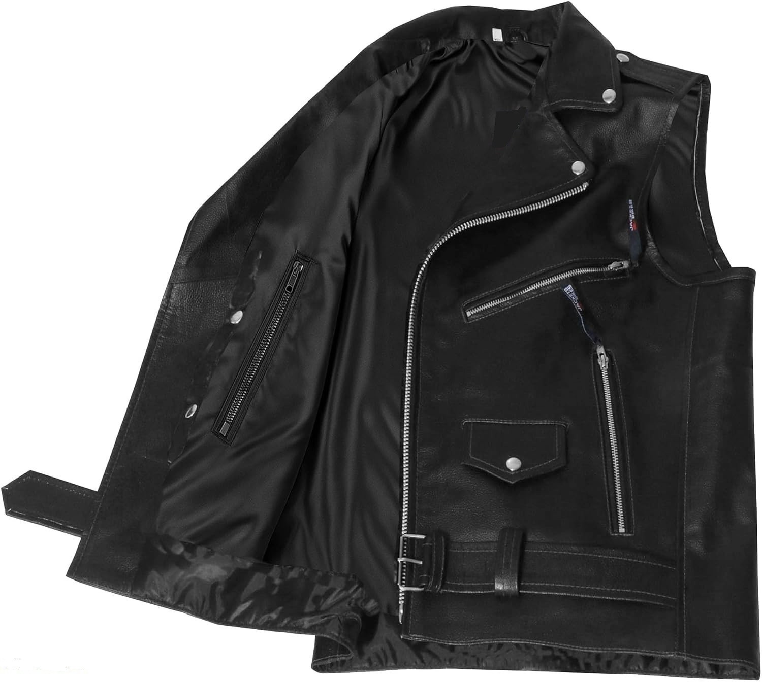 Men’s Classic Buffalo Leather Motorcycle Biker Vintage Cruiser Style Vest