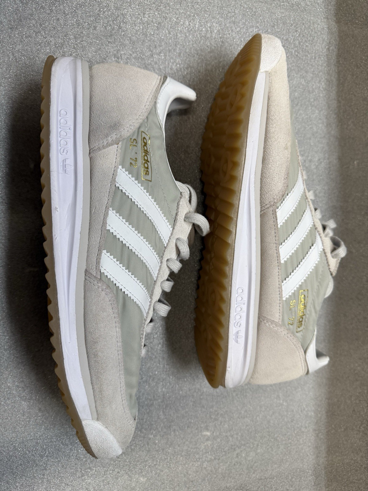 Adidas SL 72 RS sneakers in the “Grey One, Cloud White, Crystal White, US 12