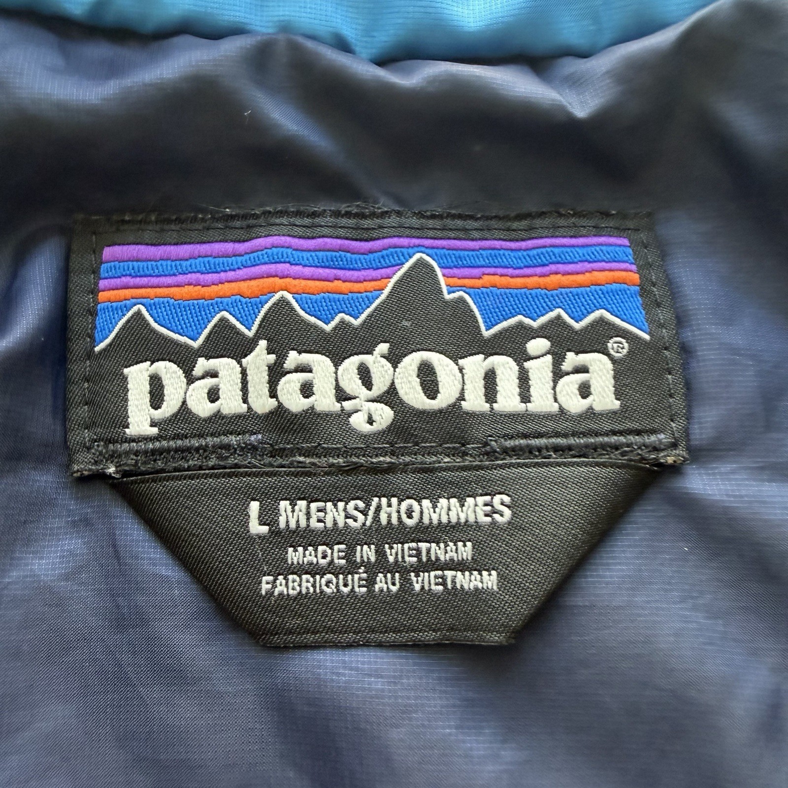 Patagonia Nano Puff Jacket Men’s Quilted Large Blue Full Zip Outdoor 84211