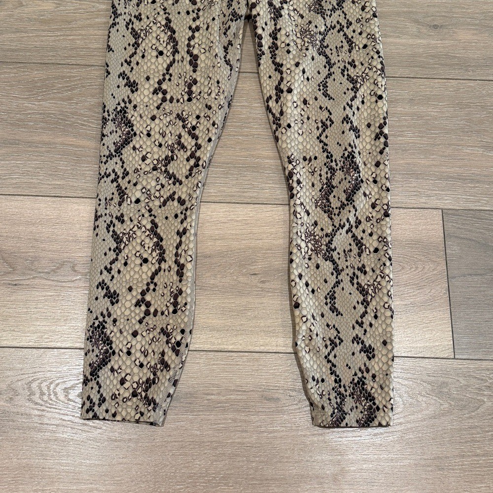 VARLEY Tan Mojave Snake Century High Waist 7/8 Legging Active Workout Size XS