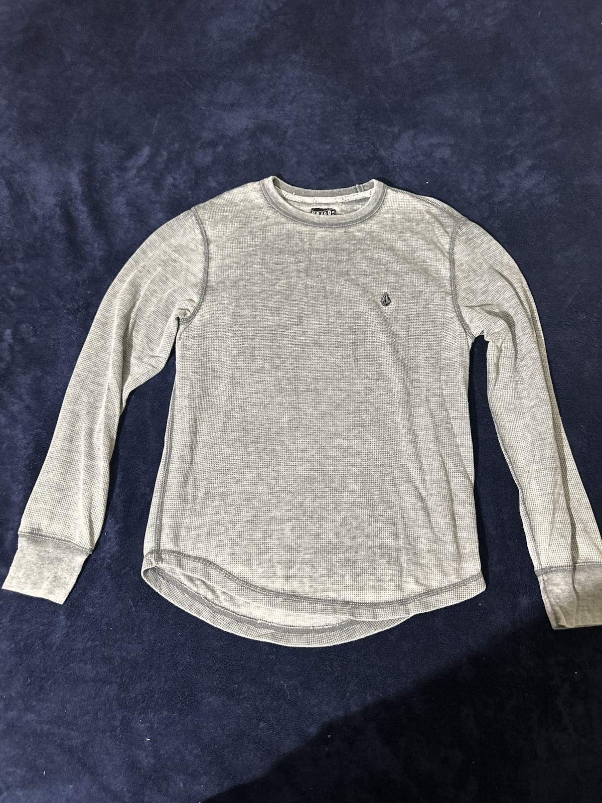 Volcom Gray Thermal Long Sleeve Shirt Medium