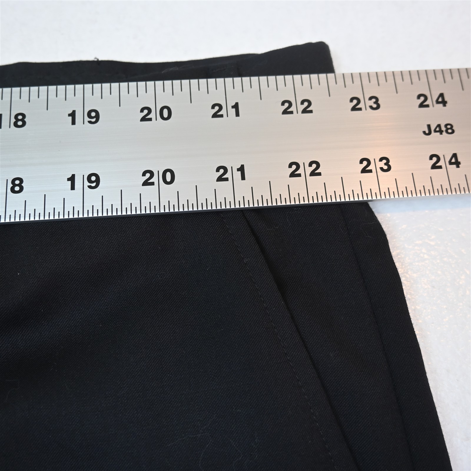 Stafford 46×30 Black 100% Wool Executive Flat Front Suit Seperate Mens Pants