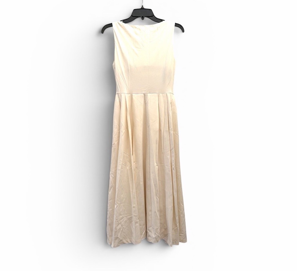 OGL Ponte-De-Roma Boatneck Bamboo Ponte Bra Midi Dress with Pockets Womens S