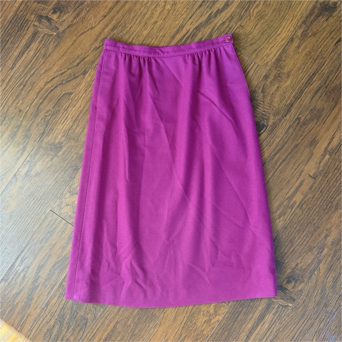Pendleton Women’s Purple Solid A-Line Knee Length Wool Twill Lined Skirt 6