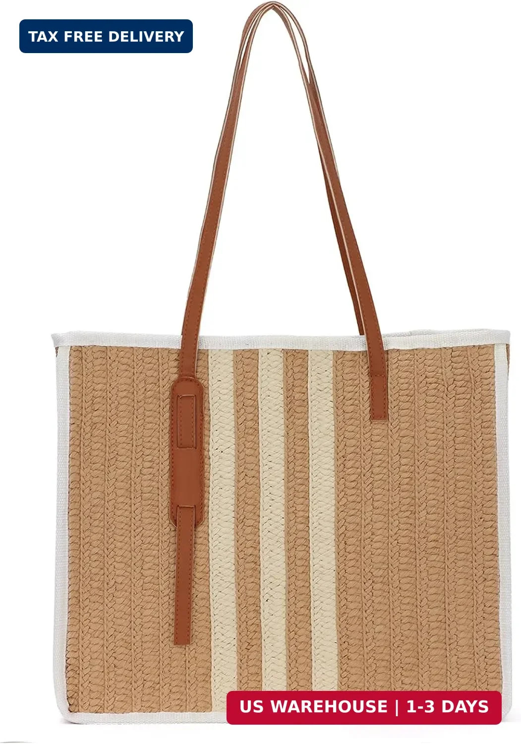 SUKUTU Large Straw Tote Bag for Women Summer Beach Weaving Chic Woven Shoulder B
