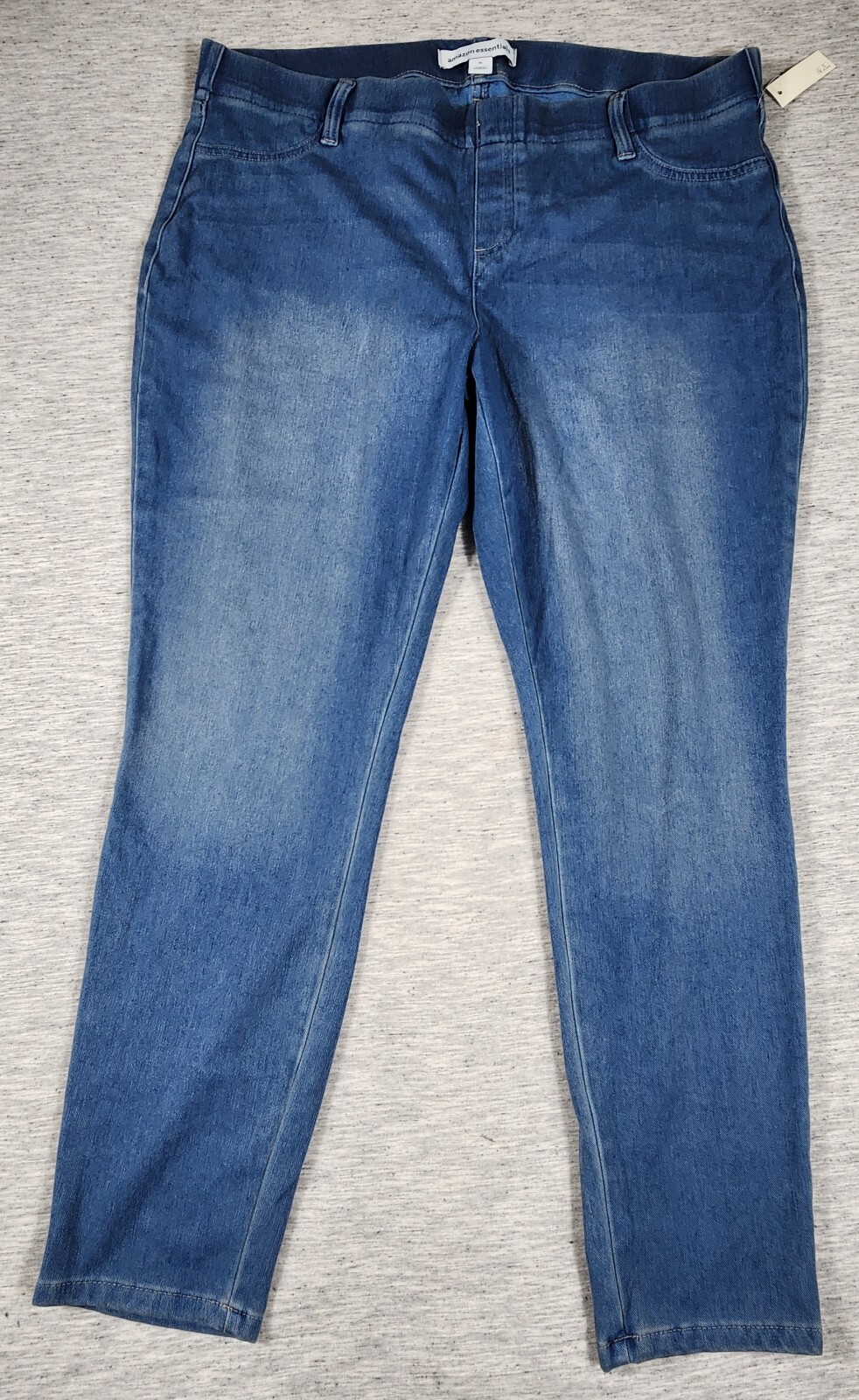 Pull On Stretch Jeggings Skinny Leg Mid Waist Womens Size XL Light Wash
