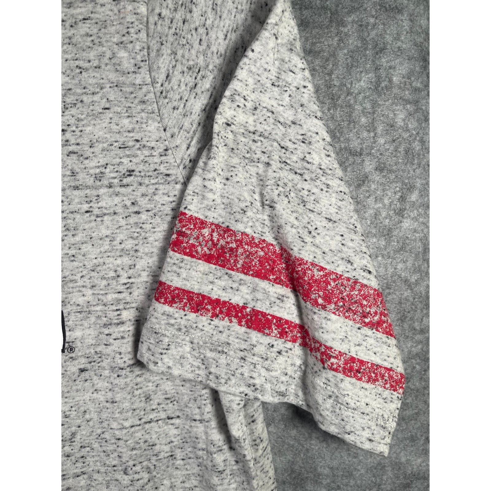 Profile Varsity Ohio State Buckeyes Lace Up T-Shirt Womens Plus 1X Grey Red
