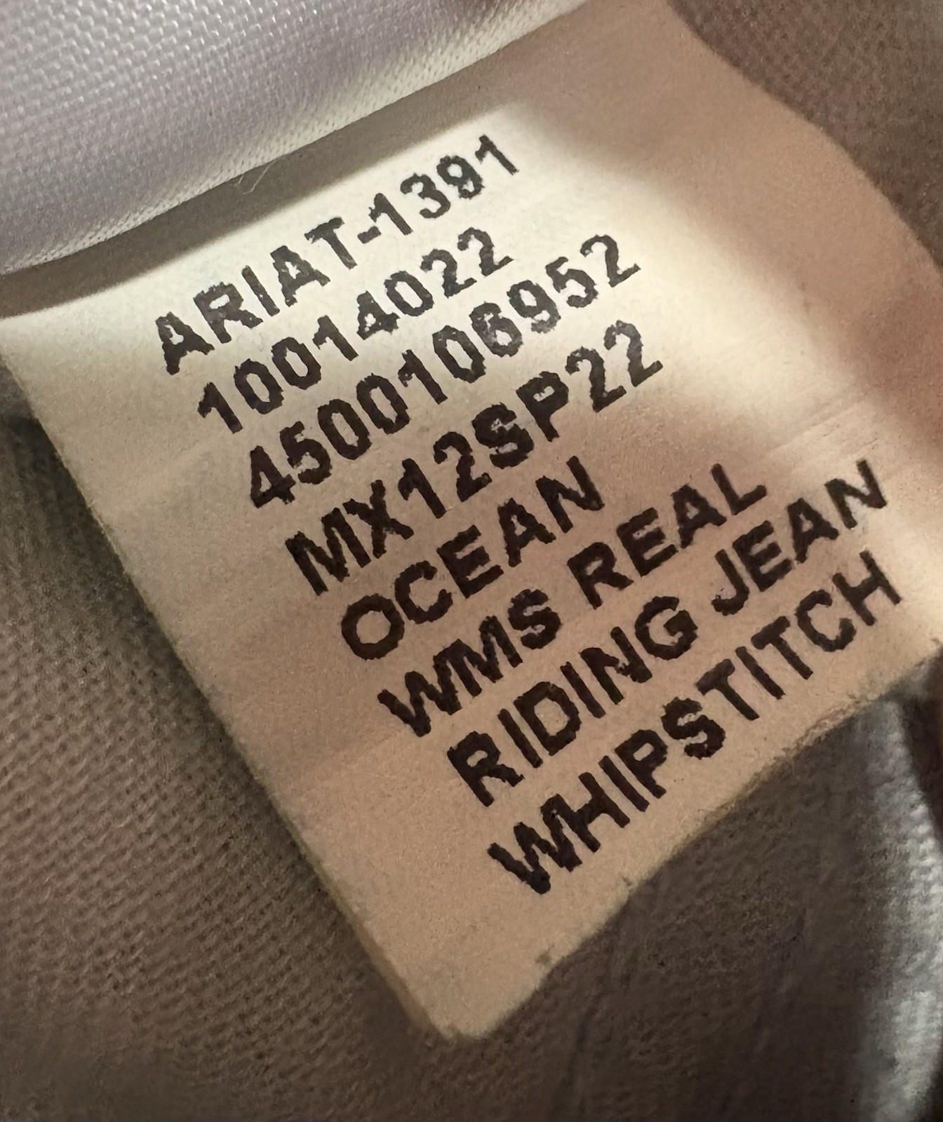 Ariat Jeans Womens 29 R Real Denim Riding Jeans / Mid Rise Boot
