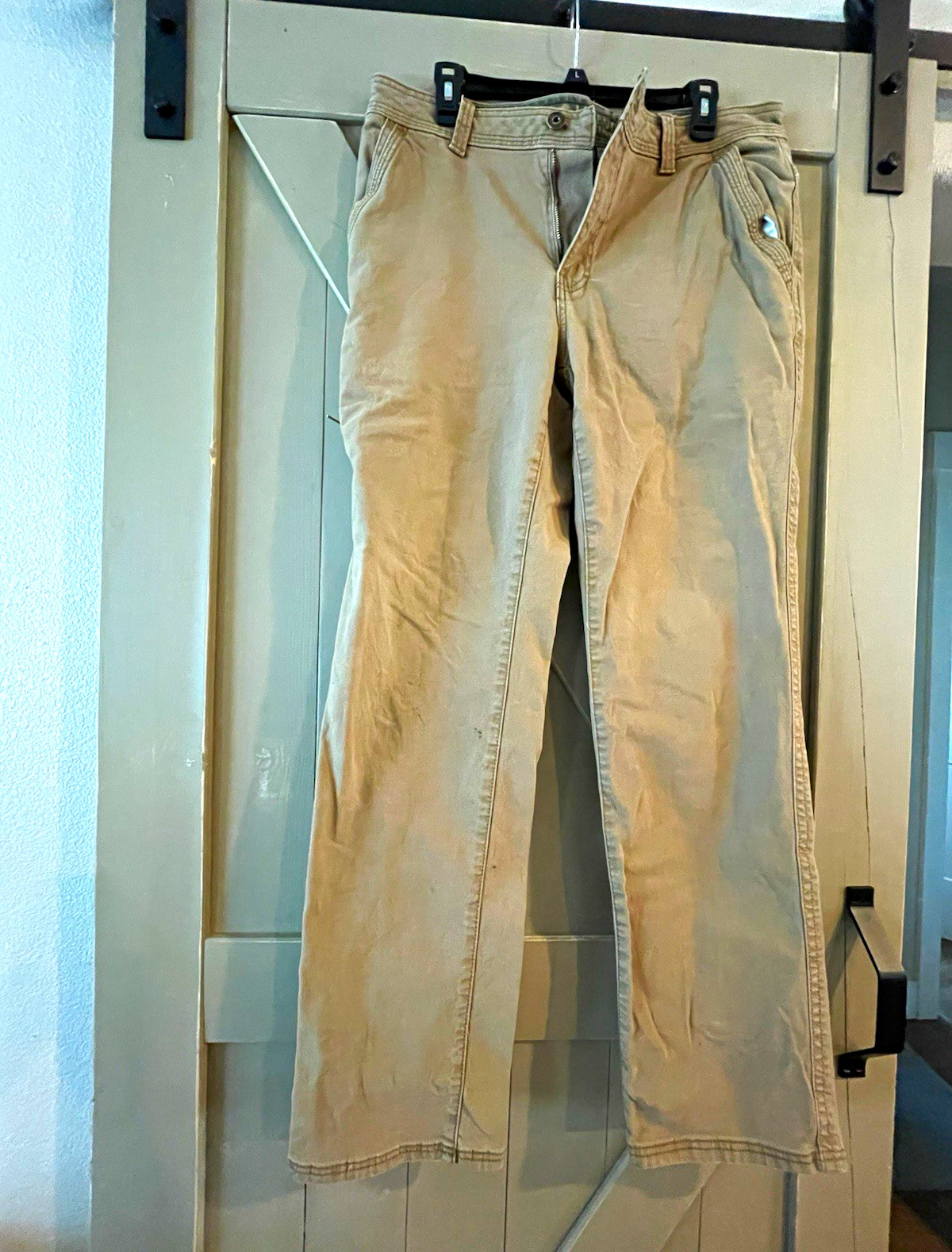 Legendary Outfitters Men’s Beige Canvas Stretch Straight Leg Pants 34W