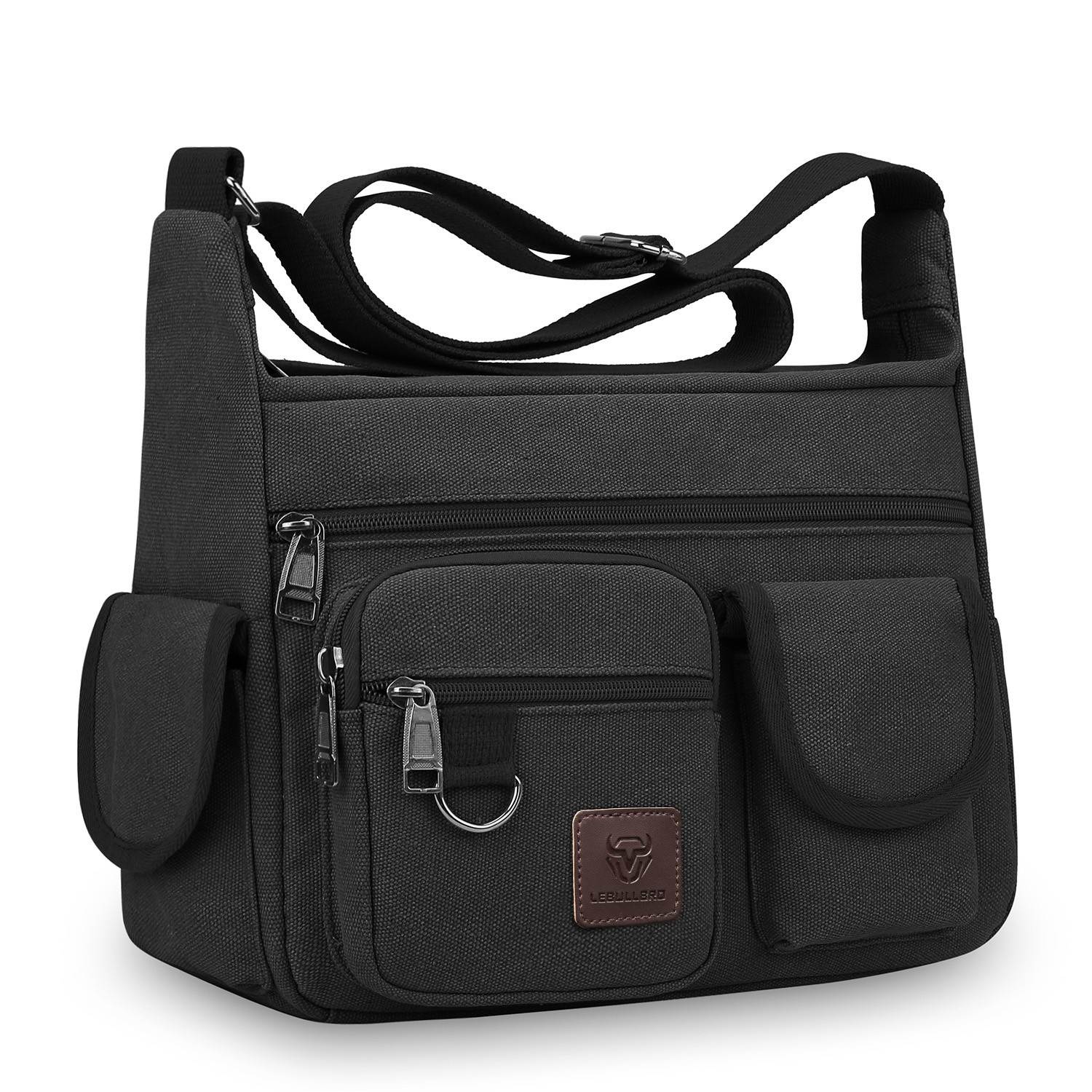 LEBULLBRO Canvas Crossbody Shoulder Messenger Bags Military Outdoor Satchel Bag