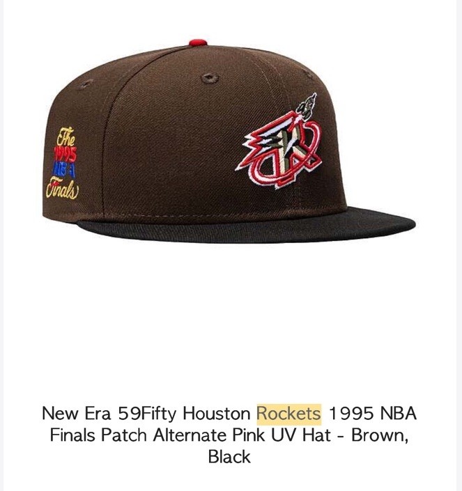 Houston Rockets 🚀 1995 NBA Finals 🔥NewEra 59Fifty Sz. 7 3/8 Hatclub