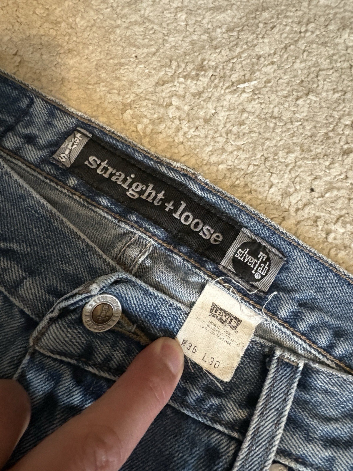 Vintage Levi’s Silvertab Men’s Jeans Straight and Loose 36×30 Blue