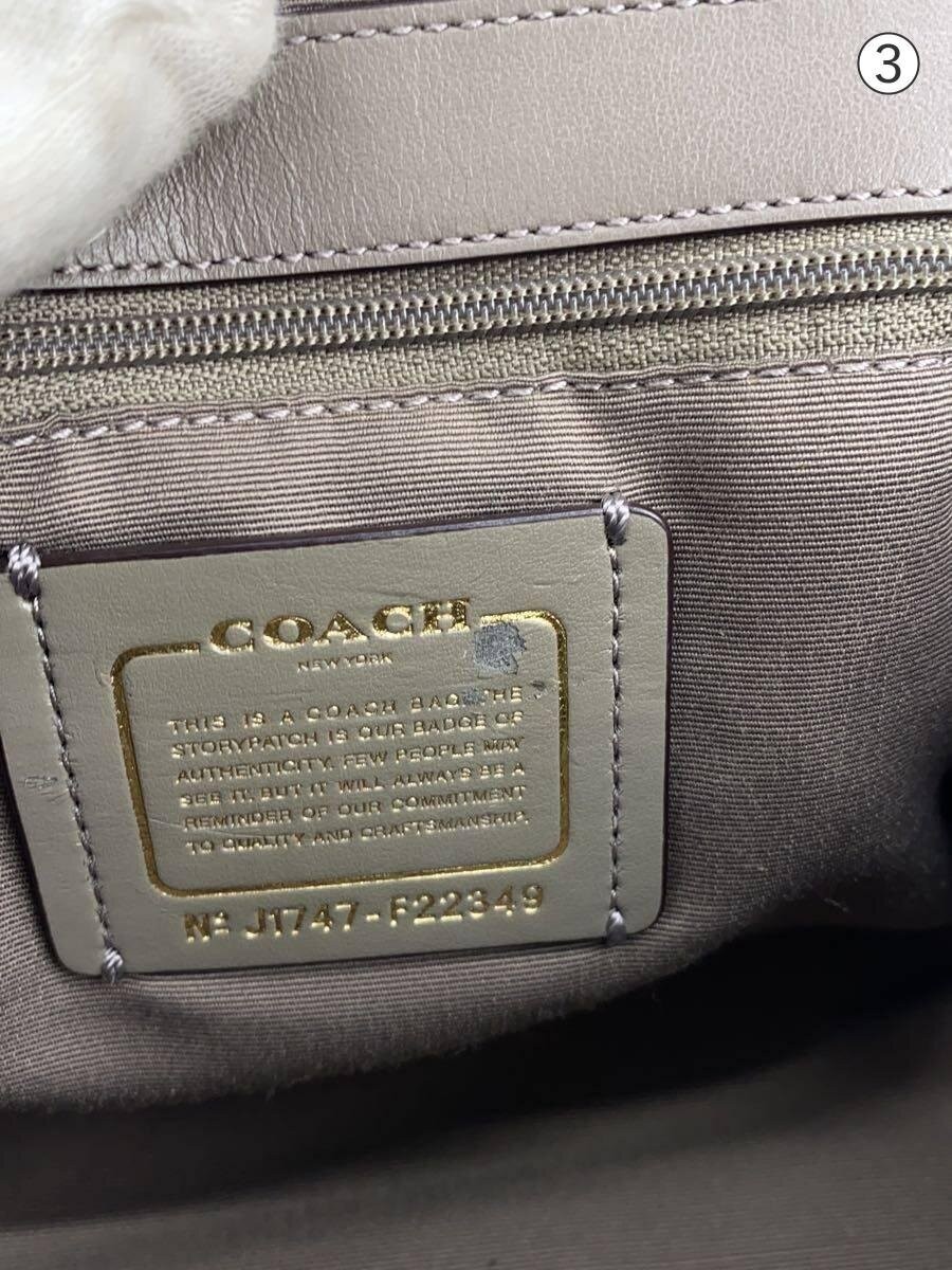 COACH Shoulder Bag Leather BRW F22349