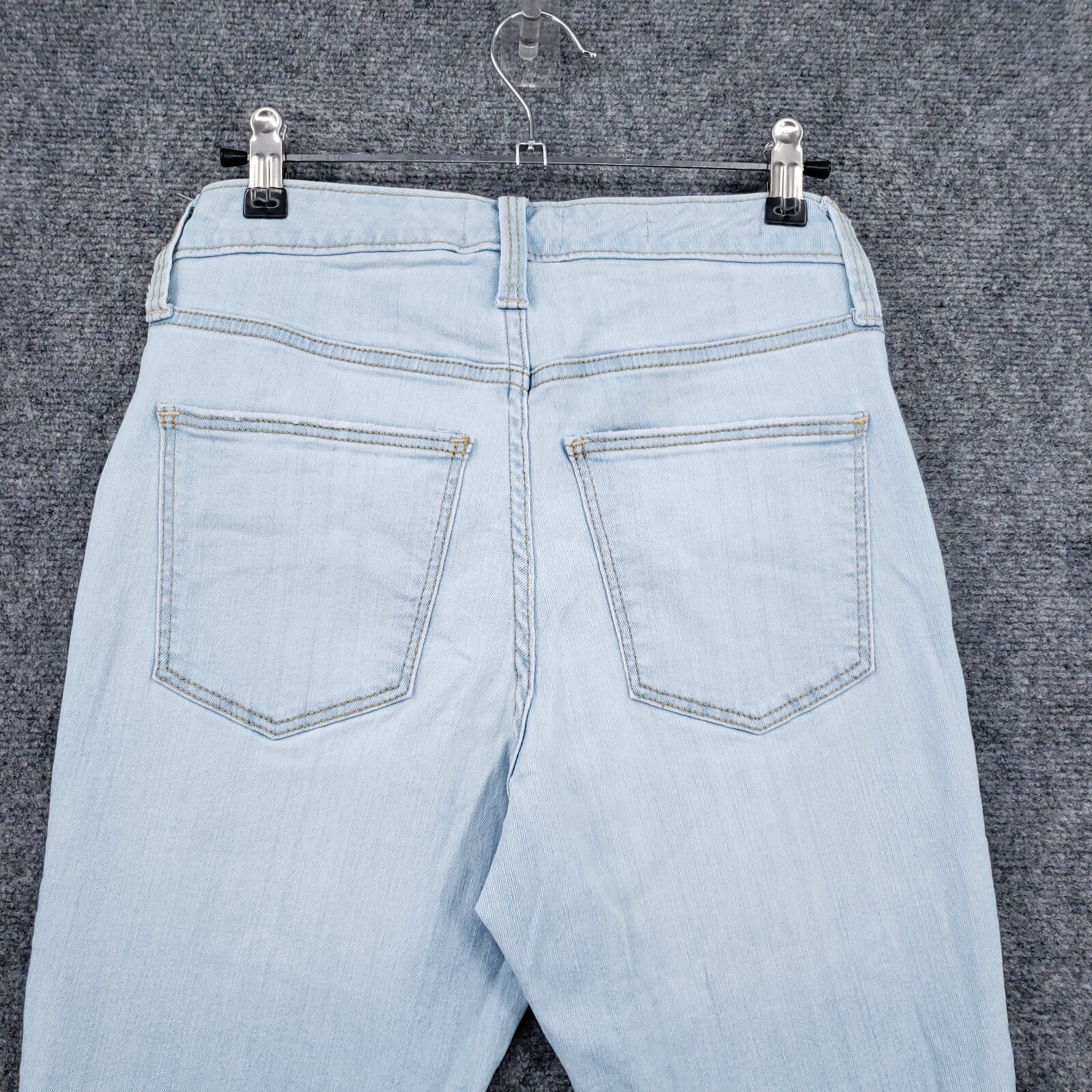 Universal Thread Jeans Women 2/26R Blue High Rise Skinny Stretch Raw Hem Denim