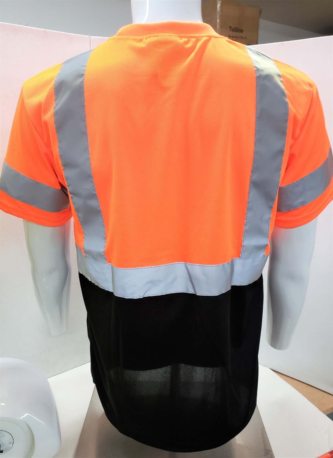 CLASS 3 Short Sleeve Safety Shirt , Polyester Birdeye Mesh