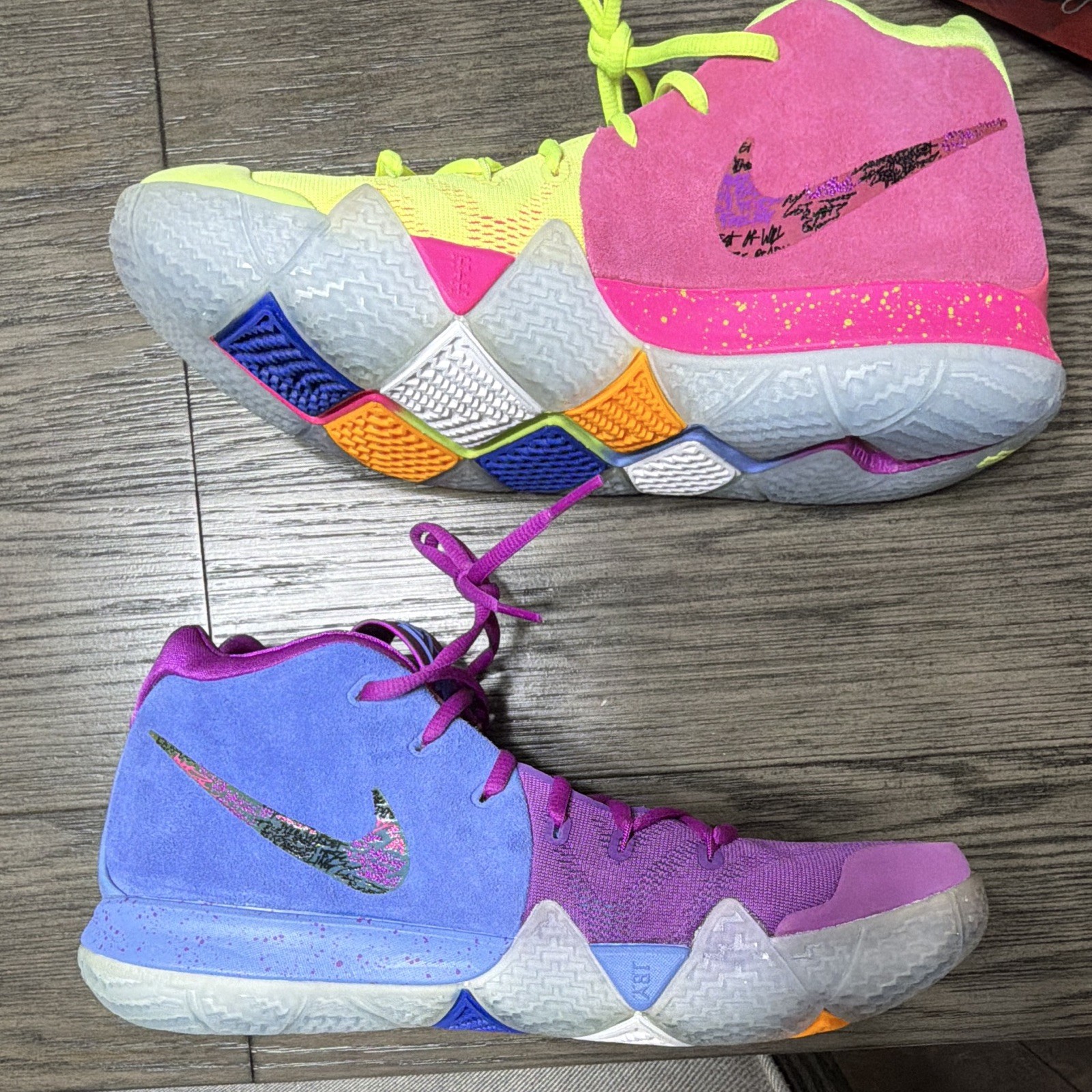 Nike Kyrie 4 Confetti Men’s Mid Top Basketball Sneaker Multicolor Size 12