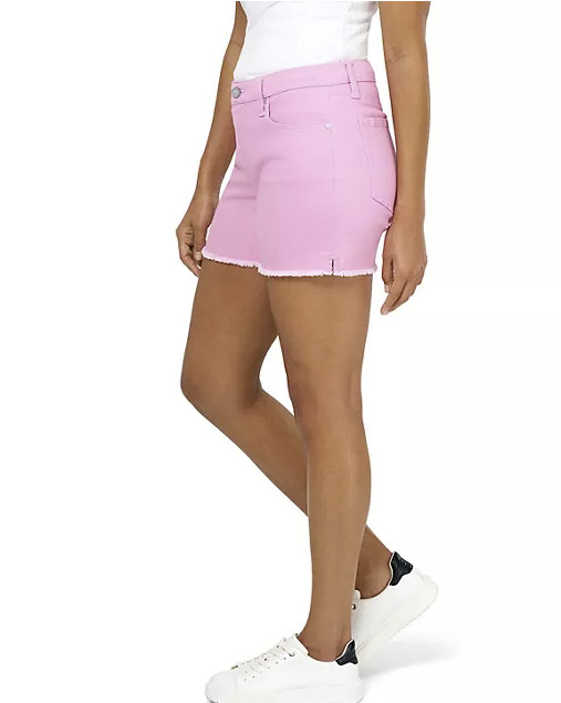 Seven7 Women’s 5″ Fray Hem Mid Rise Denim Weekend Short Lavender Size 16 NWT