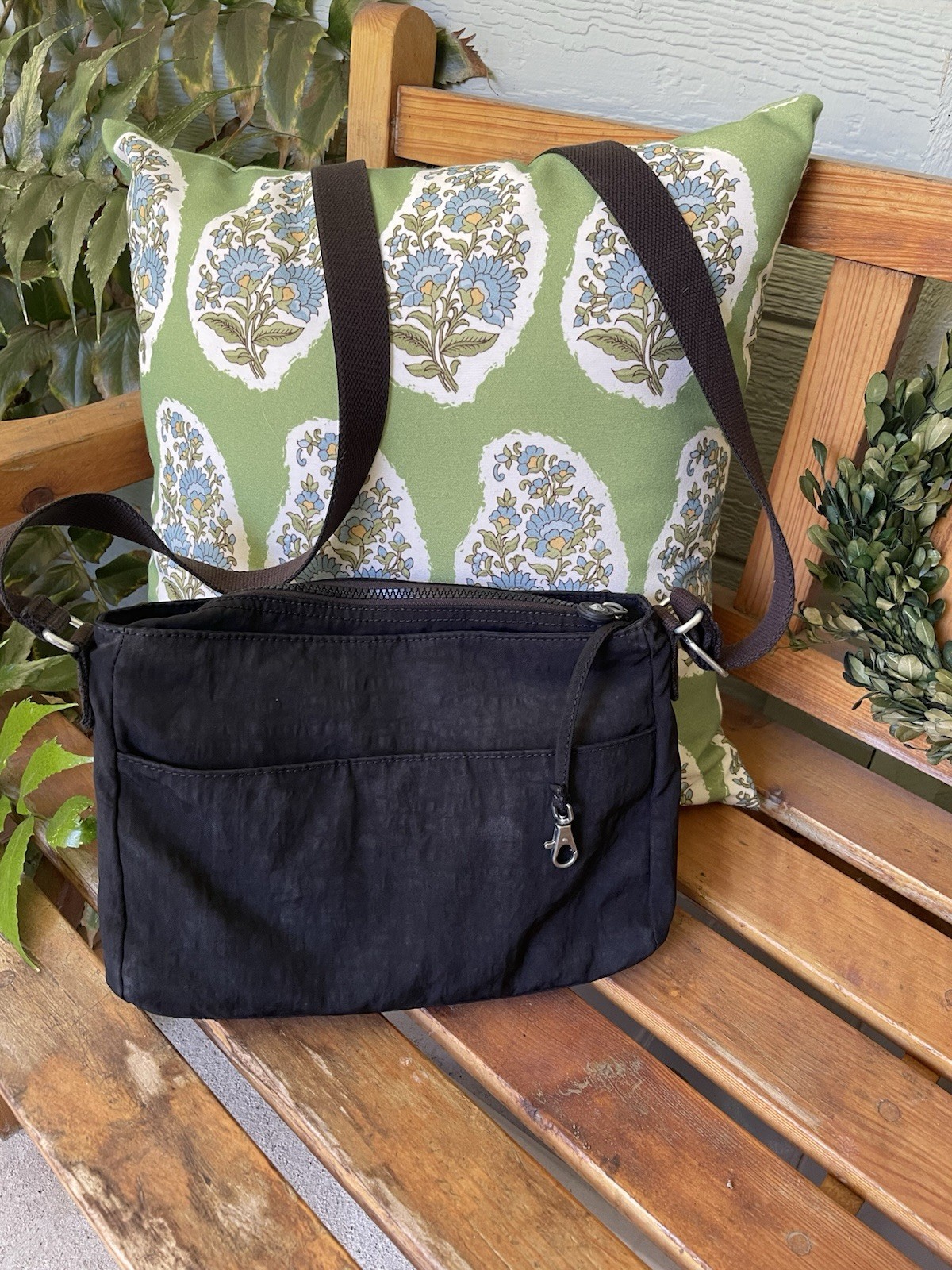 Kipling Angie Black, Nylon Crossbody Bag