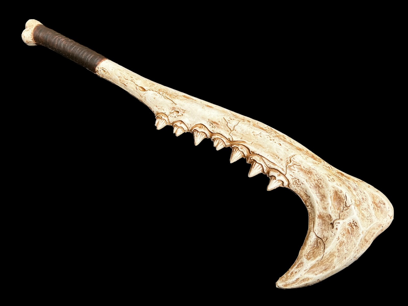 Caveman Club Dinosaur Tooth Bat PU Movie Prop Weapon Tool 75cm